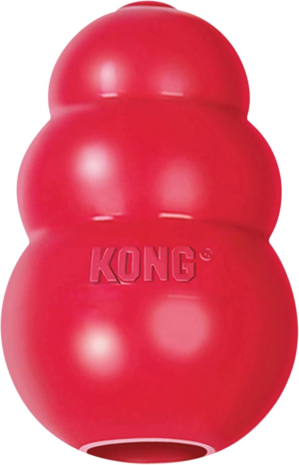 KONG Classic Stuffable Dog Toy – Fetch & Chew Toy for Dogs – Treat-Filling Capabilities & Erratic Bounce for Extended Play Time – Durable Natural Rubber Material – for Medium Dogs