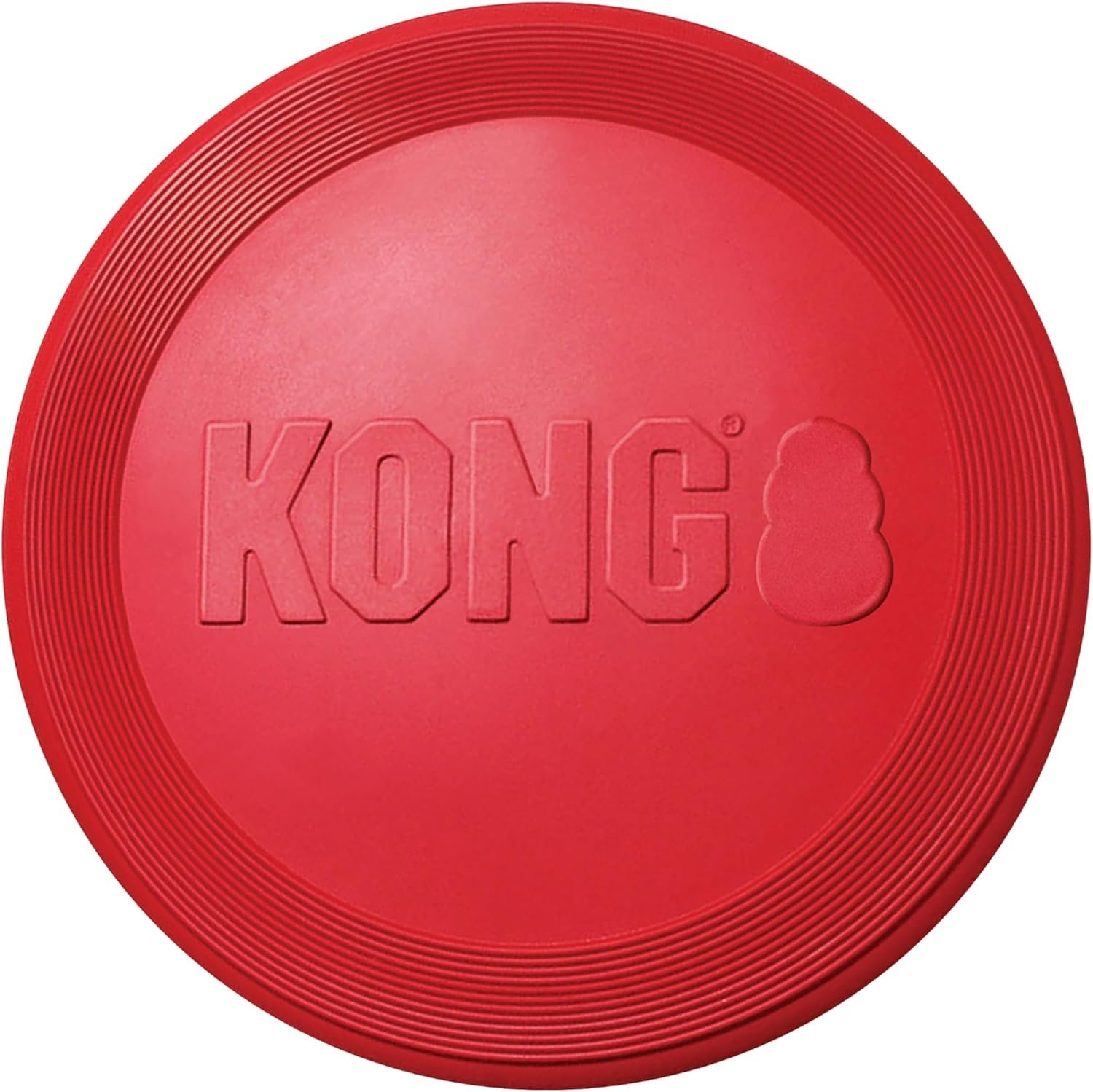 KONG Flyer – Durable Dog Toy for Outdoor Playtime – Natural Rubber Flying Disc, Dog Toy for Fetch – Safer Disc for Healthy Activity – for Small Dogs