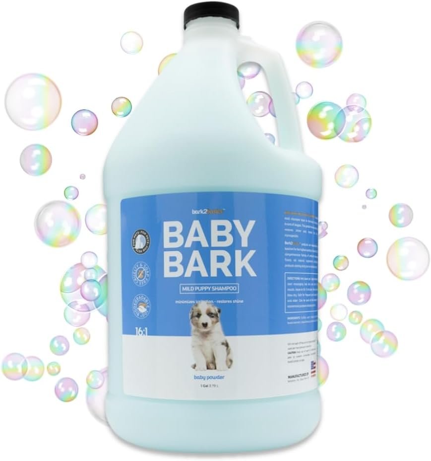 Bark2Basics Baby Bark Puppy Shampoo for Dogs, Gallon – Naturally Derived Ingredients, Formulated for Puppies, Professional Grooming Grade, Gentle on Dry or Sensitive Skin, Made in The USA