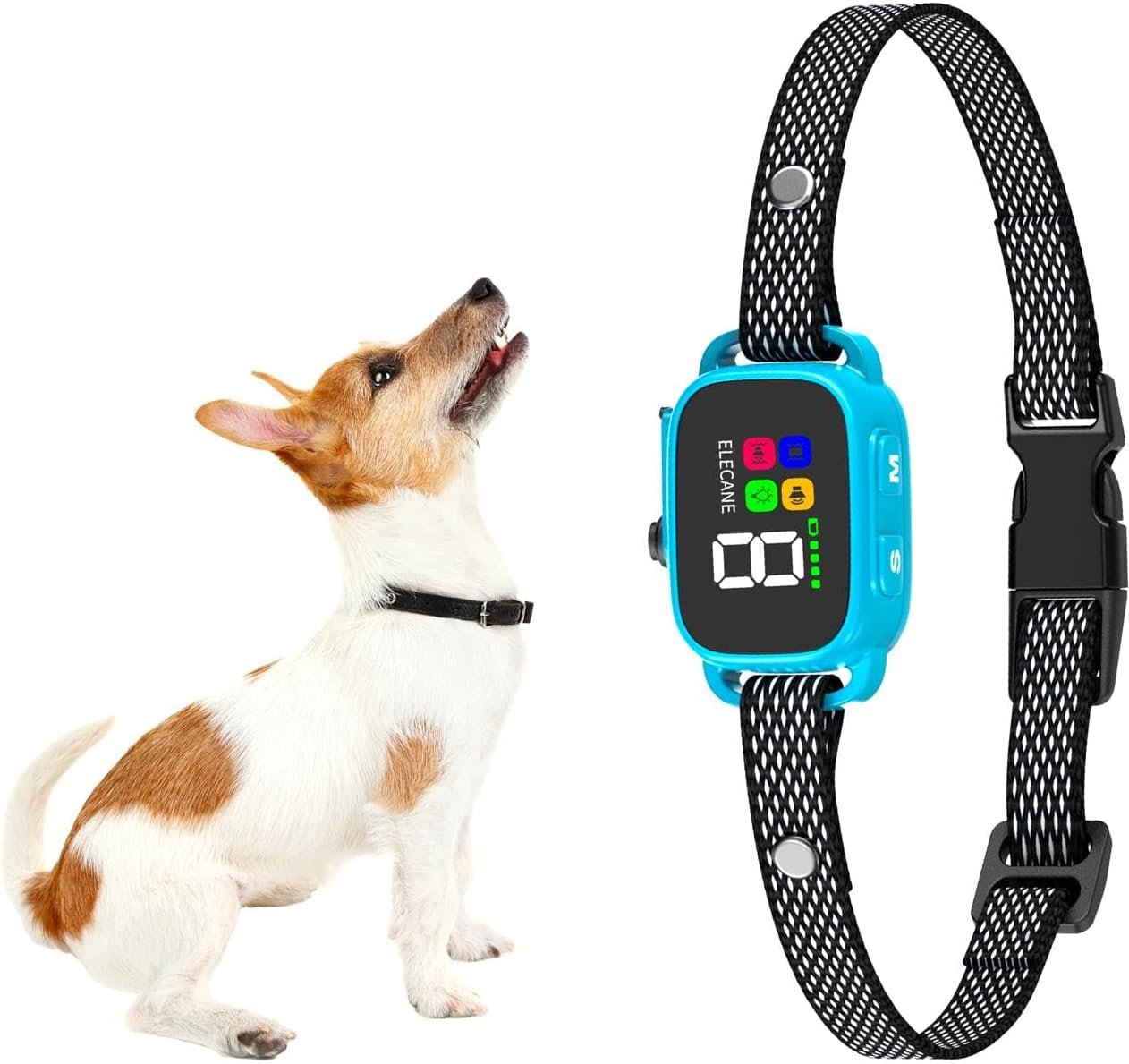 Bark Collar for Small Dogs, Fits 5-15 lbs, Anti-Bark Training Collar (Blue)