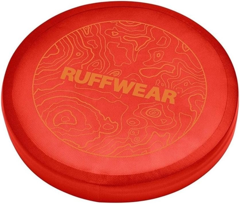Ruffwear, Camp Flyer Dog Flying Disc, Lightweight 8.7 in Flexible Flying Disc Dog Toy for Land Fetch, Soft on Teeth, Durable/High‑Visibility, Waterproof Finish, Doubles as Bowl, Red Sumac