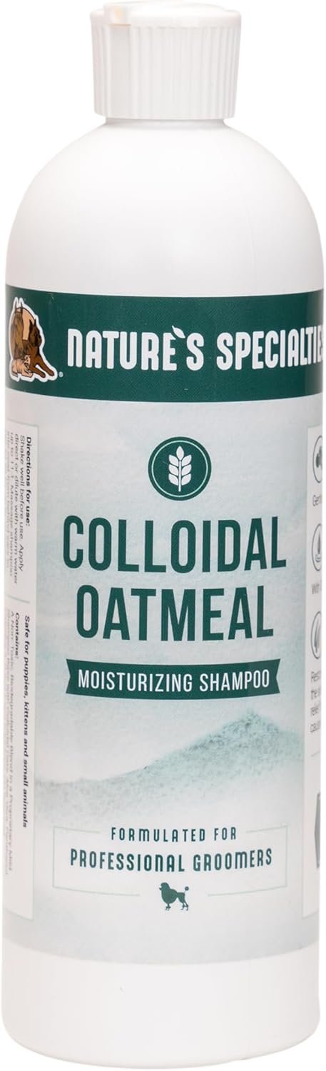 Nature’s Specialties Colloidal Oatmeal Ultra Concentrated Dog Shampoo Concentrate for Pets, Makes up to 1.5 Gallons, Natural Choice for Professional Groomers, Relieves Itching, Made in USA, 16 oz