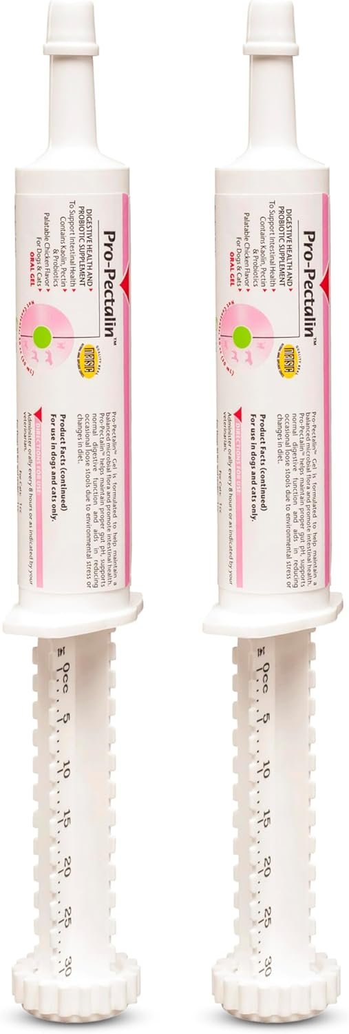 Vetoquinol Pro-Pectalin – Supports Digestive System & Stool Firmness for Dogs & Cats – Probiotic Supplement for Intestinal Support – For All Breeds – 30cc (Pack of 2)