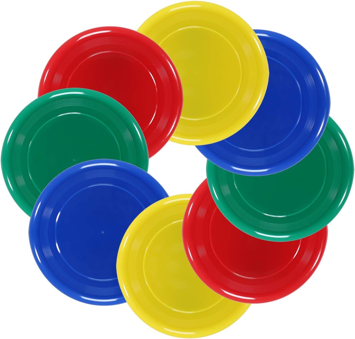 Flying Disc – 9Inch Plastic Flying Disc for Discs Set of 8 Flying Disc Bulk (95 Gram)