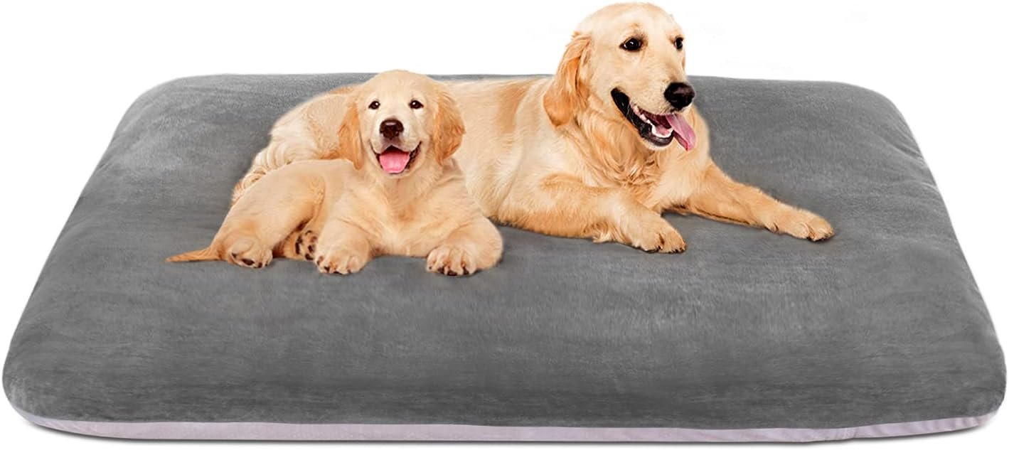 Magic Dog Super Comfy Dog Bed for Large Dogs, 47″ Extra Large Washable Dog Bed with Removable Cover, Anti-Slip Bottom & High-Density Foam, Jumbo Size XL Dog Mattress