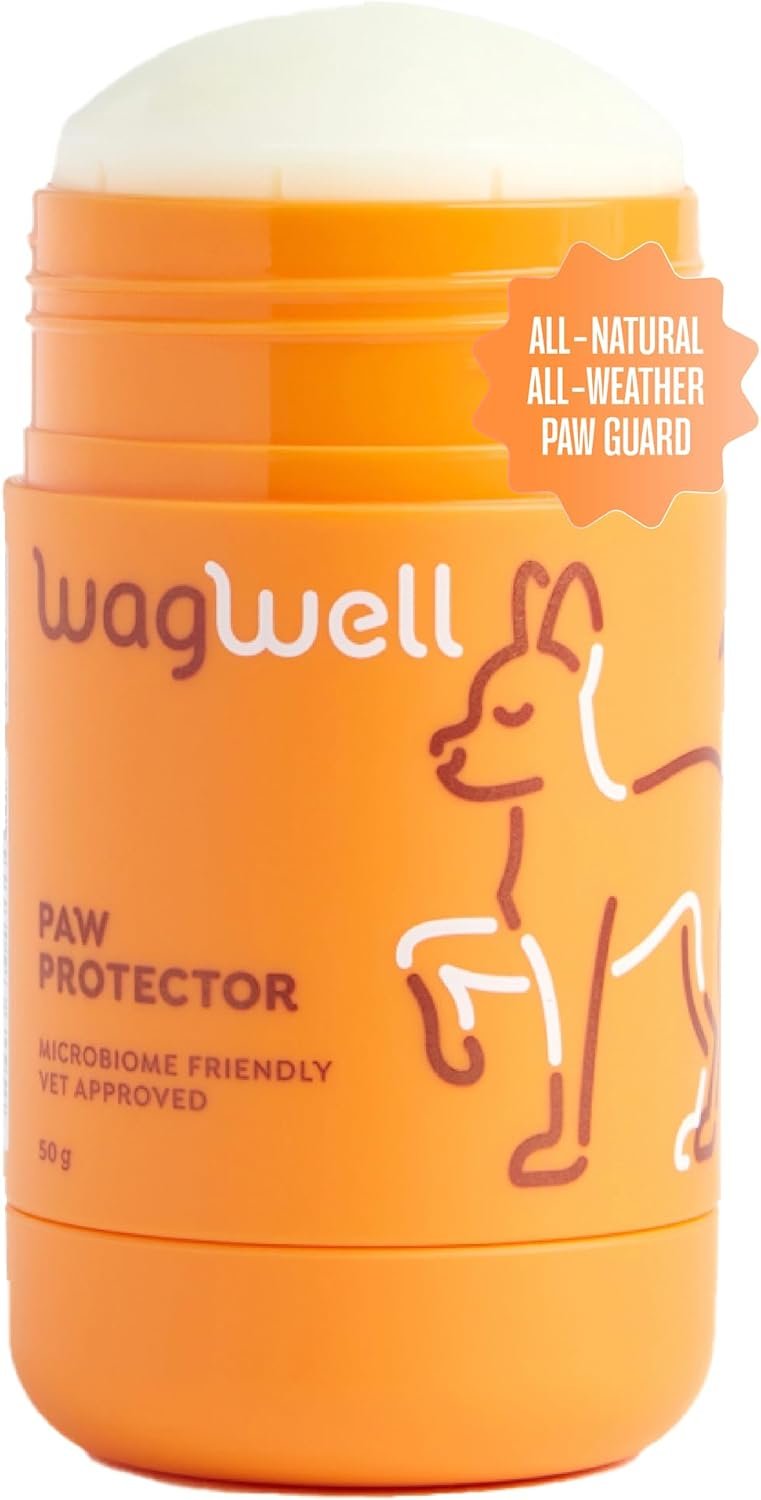 WagWell Paw Protector Dog Paw Balm | Lick-Safe, Vet-Approved Paw & Nose Balm | Microbiome-Friendly, Dermatologist Tested | Hot Pavement & Cold Weather Protection | To Hydrate, Condition & Protect Paws