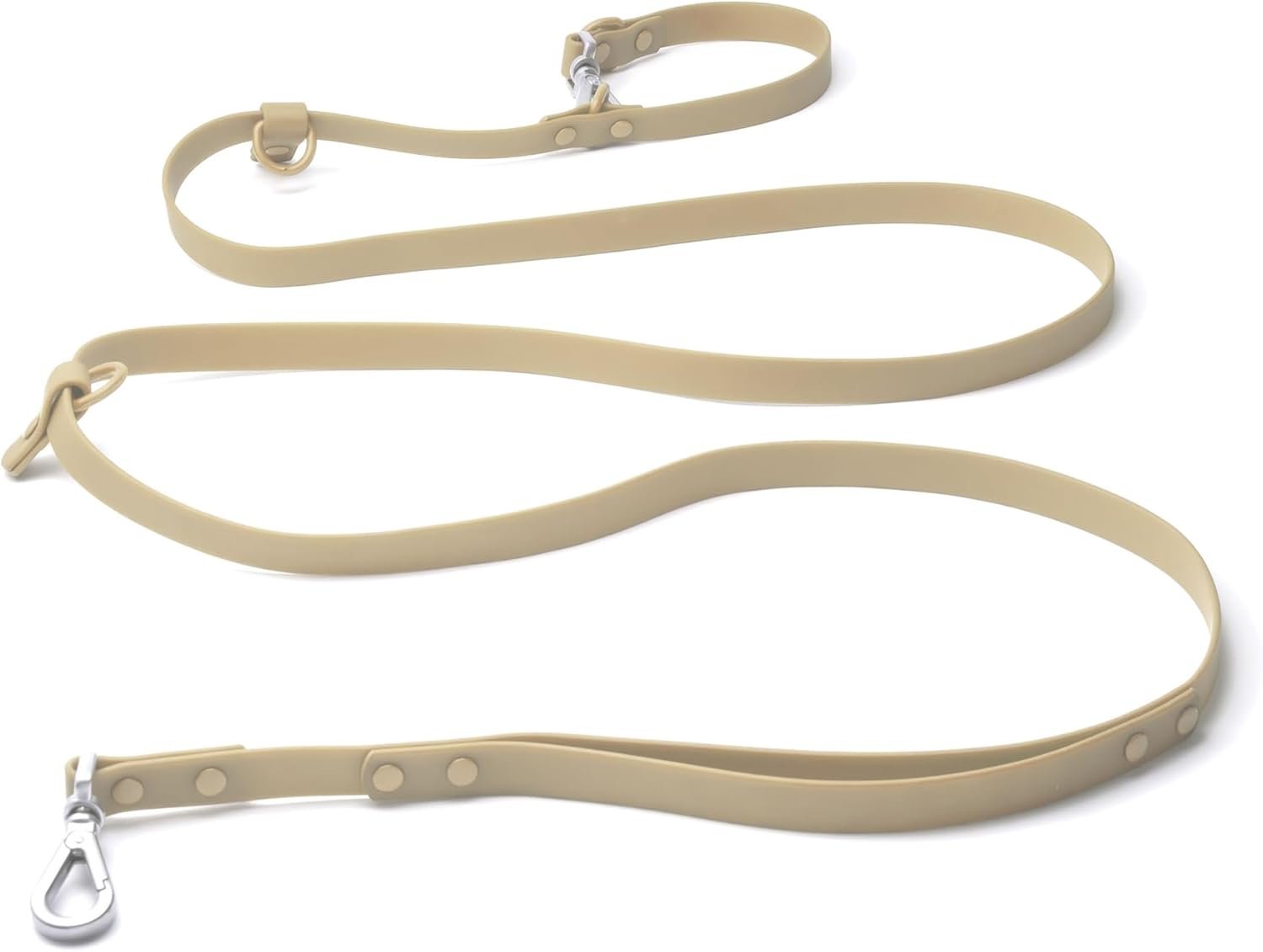 Heavy Duty Hands Free Dog Leash for Medium to Large Dogs for Comfortable Running, Jogging Walking | Dual D-Rings | Soft Padded Traffic Handle | Both Ends 360 Rotating Carabiners (Leash Length 7.7 ft)