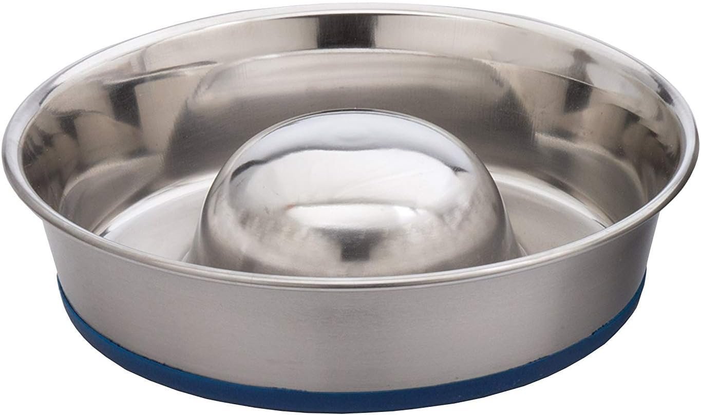 Our Pet`s Durapet Stainless Steel Slow Feed Dish Medium