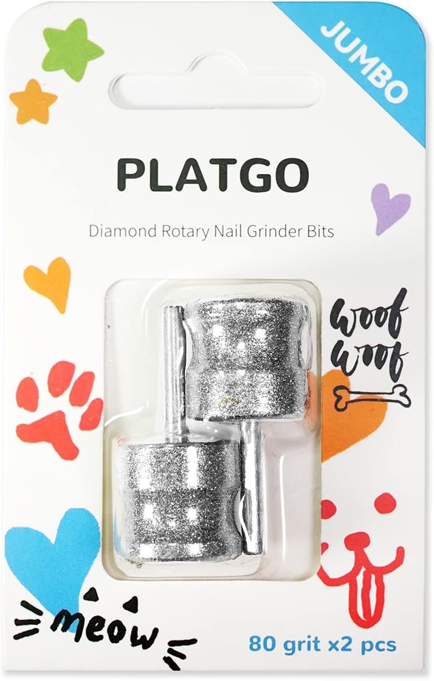 Jumbo Diamond Dremel Dog Nail Grinder Attachment, Diamond Dremel Bits Sanding Drums, Faster Dremel Diamond Bit for Dog Nails, 1/8” Diamond Dremel for Dogs&Pets Nail Care, Home Dog Nail Grinder Tools