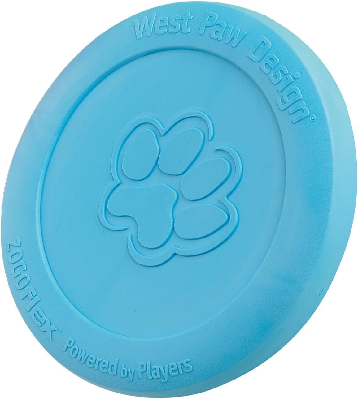 West Paw Zogoflex Zisc Dog Flying Disc, High Flying Aerodynamic Disc for Dogs Puppy – Lightweight, Floatable Disc for Fetch, Tug of War, Catch, Play – Doubles as Food/Water Bowl, Large 8.5″, Aqua Blue