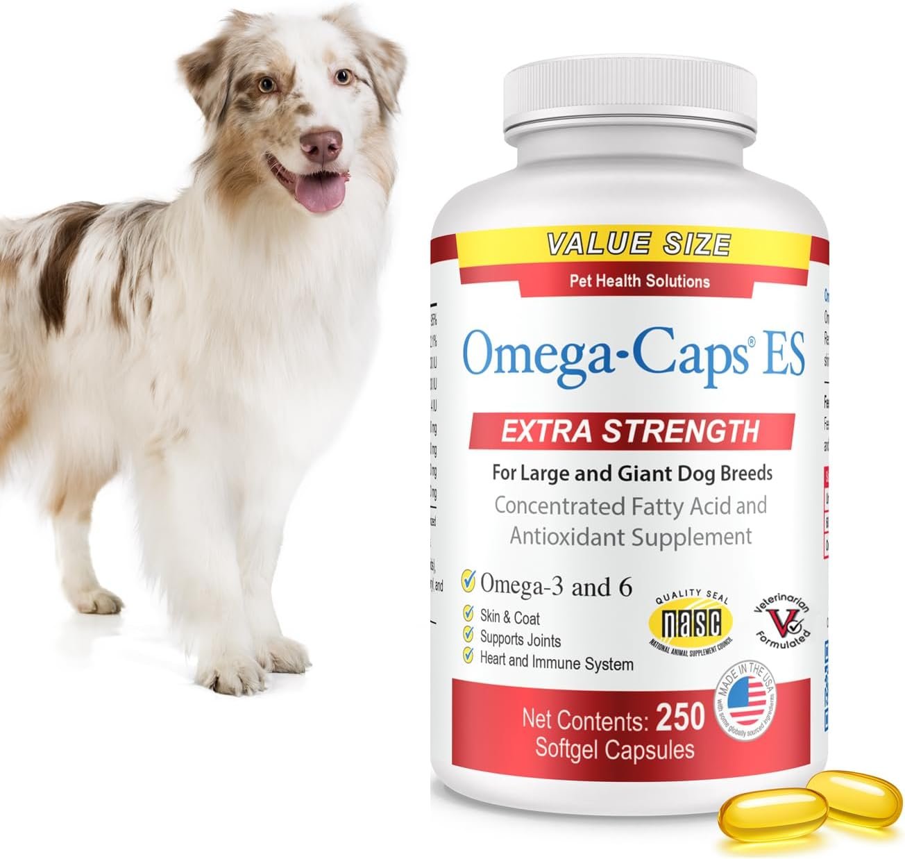 Omega-Caps ES for Large & Giant Dogs (250 Caps)