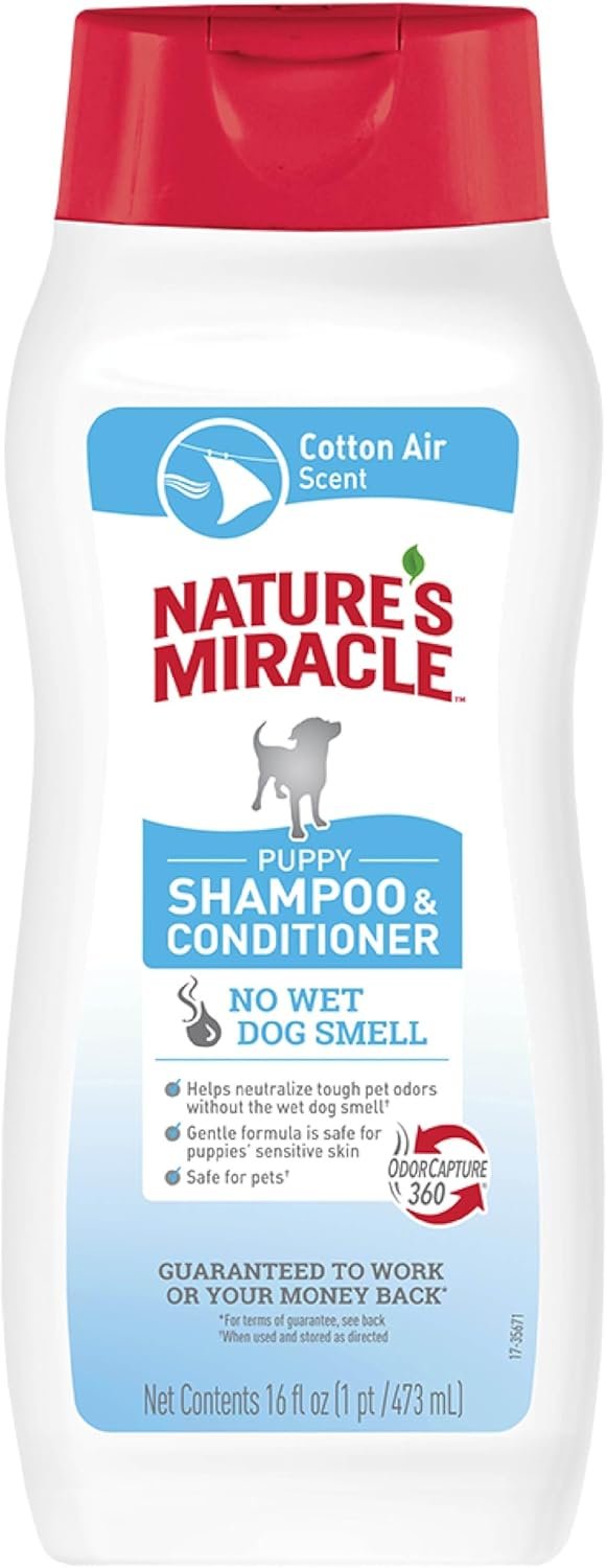 Nature’s Miracle Nature’s Miracle Puppy Shampoo & Conditioner, 16 Oz, Cotton Breeze Scent