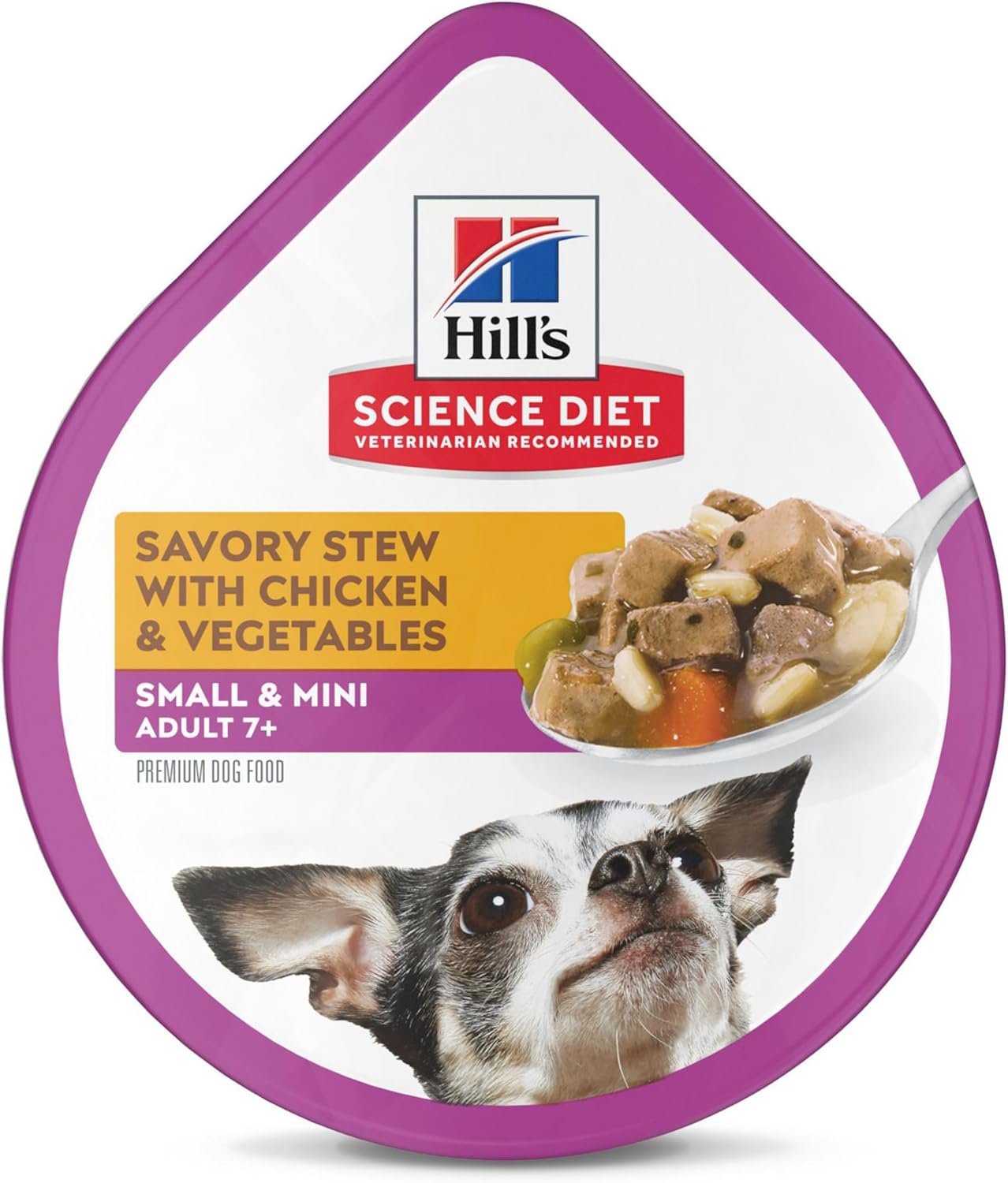 Hill’s Science Diet Adult 7+ Small & Mini Wet Dog Food, Chicken & Vegetables, 3.5 oz. Trays, 12-Pack