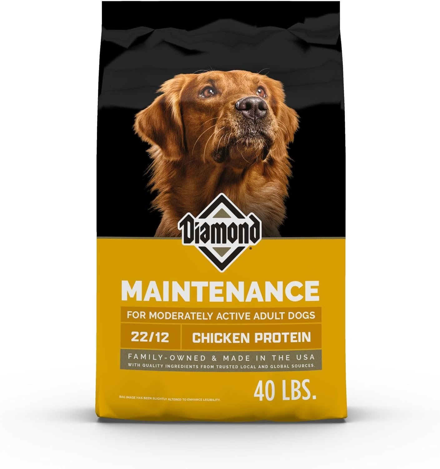 Diamond Maintenance Adult Dry Dog Food 22/12 for Moderately Active Dogs 40lb Bag