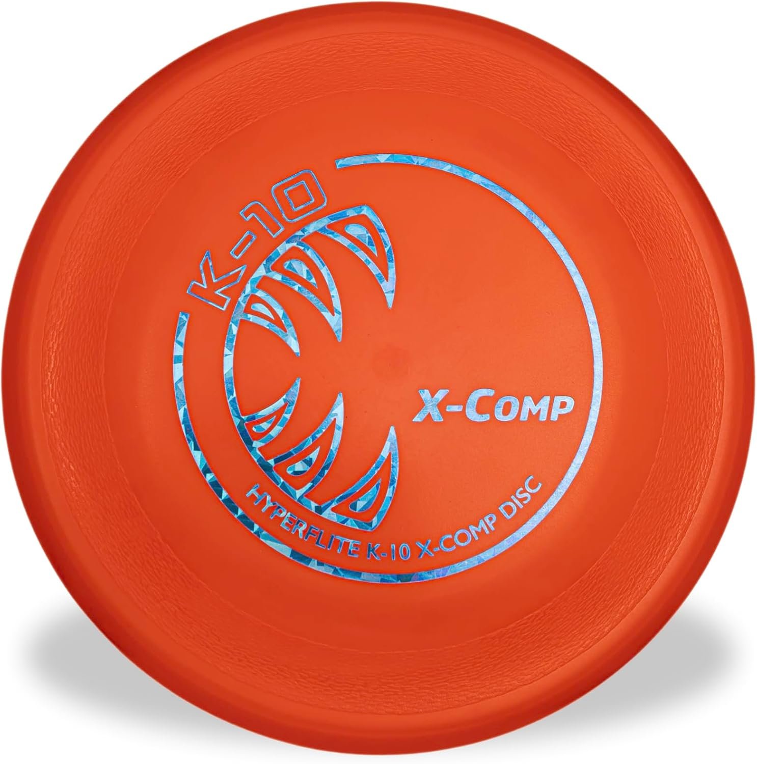 Hyperflite K-10 X-Comp Competition Dog Flying Disc, Medium-Large | Rigid Polymer, Competition Approved | 8.75-inch, 150g | Medium & Large Dogs | Fluorescent Orange
