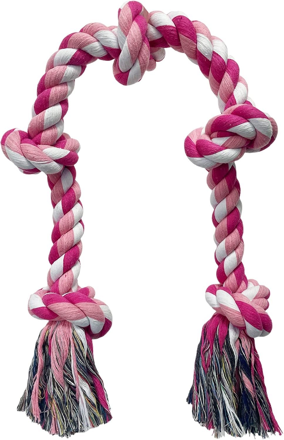 Lmlpt Tough Dog Rope Toy for Large Aggressive Chewers Heavy Duty Chew Toys,Pink