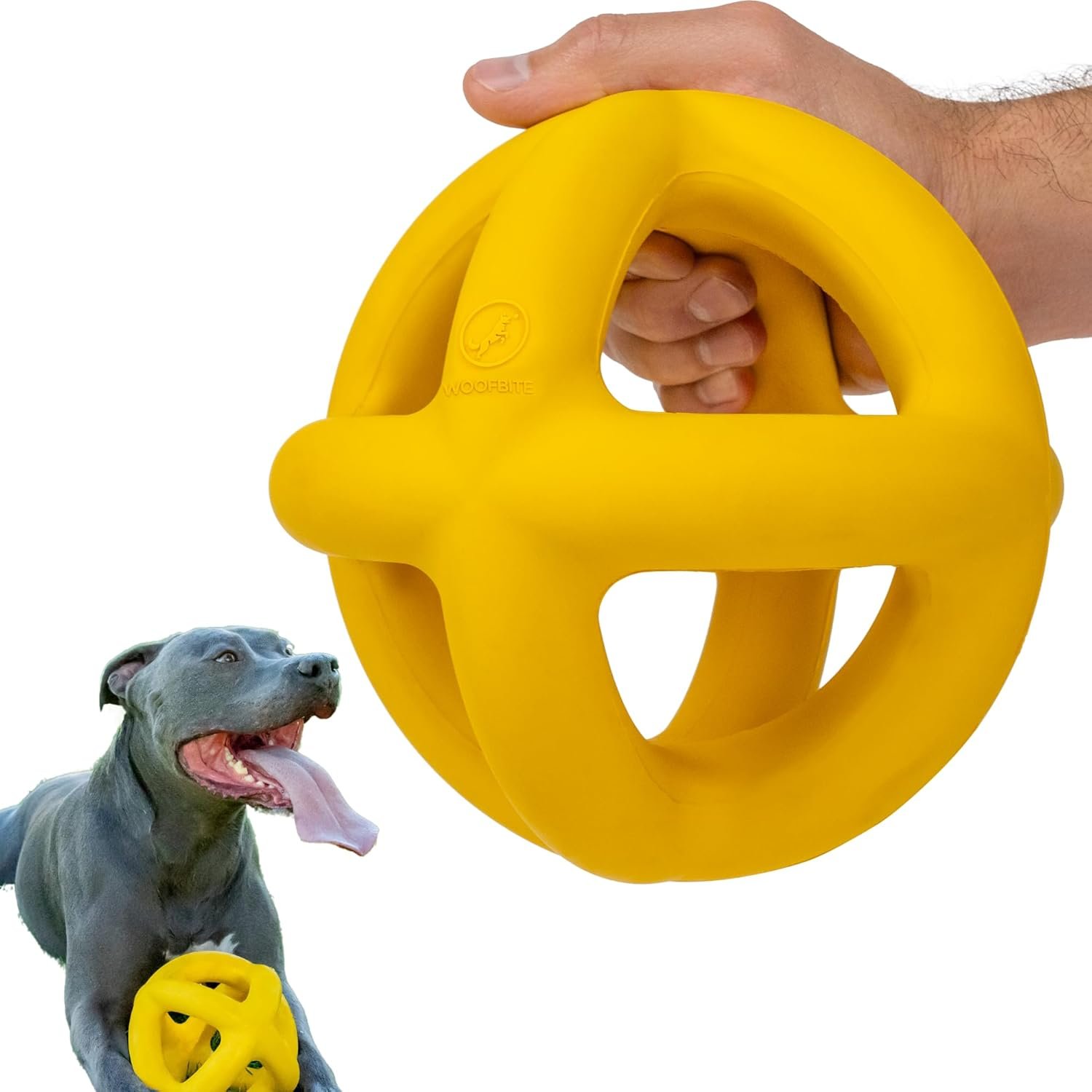 Indestructible Giant XL Dog Ball – Lifetime Replacement – Durable Toy for Aggressive Chewers – Safe, Non-Toxic Natural Rubber – Chew, Tug & Fetch – Tough, Heavy Duty – Large Breed, Massive 8”