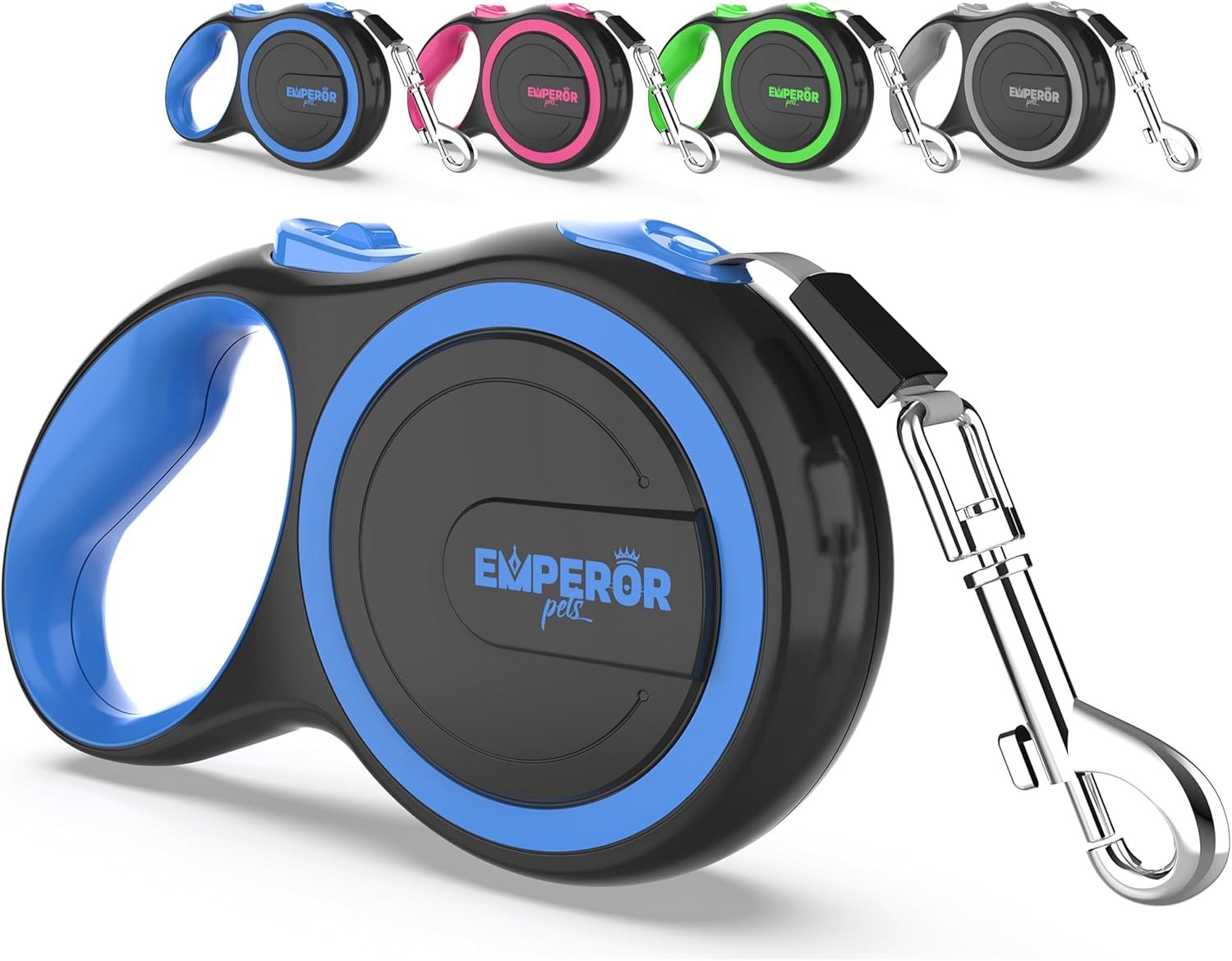 Emperor Pets 26 ft Retractable Dog Leash Large Dogs – Up to 110lbs, Heavy Duty Leash Retractable 26 ft, Dog Leashes for Large Breed Dogs -BL26