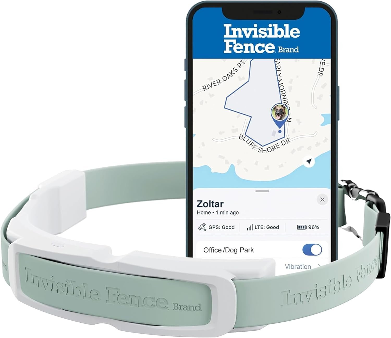 Invisible Fence GPS Dog Fence & Tracking Collar – Wireless – Smart Dog Collar with App Controlled Tracking – Fits Medium & Large Dogs Neck 15″-28″ Waterproof