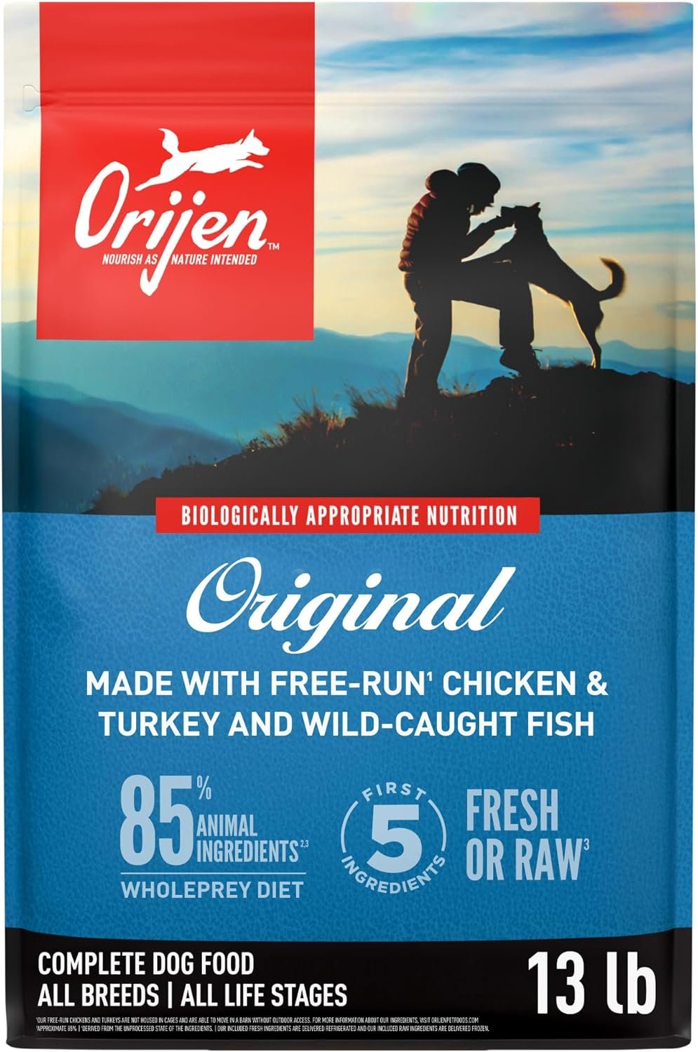 ORIJEN Grain Free High Protein Dry Dog Food Original Recipe 13lb Bag