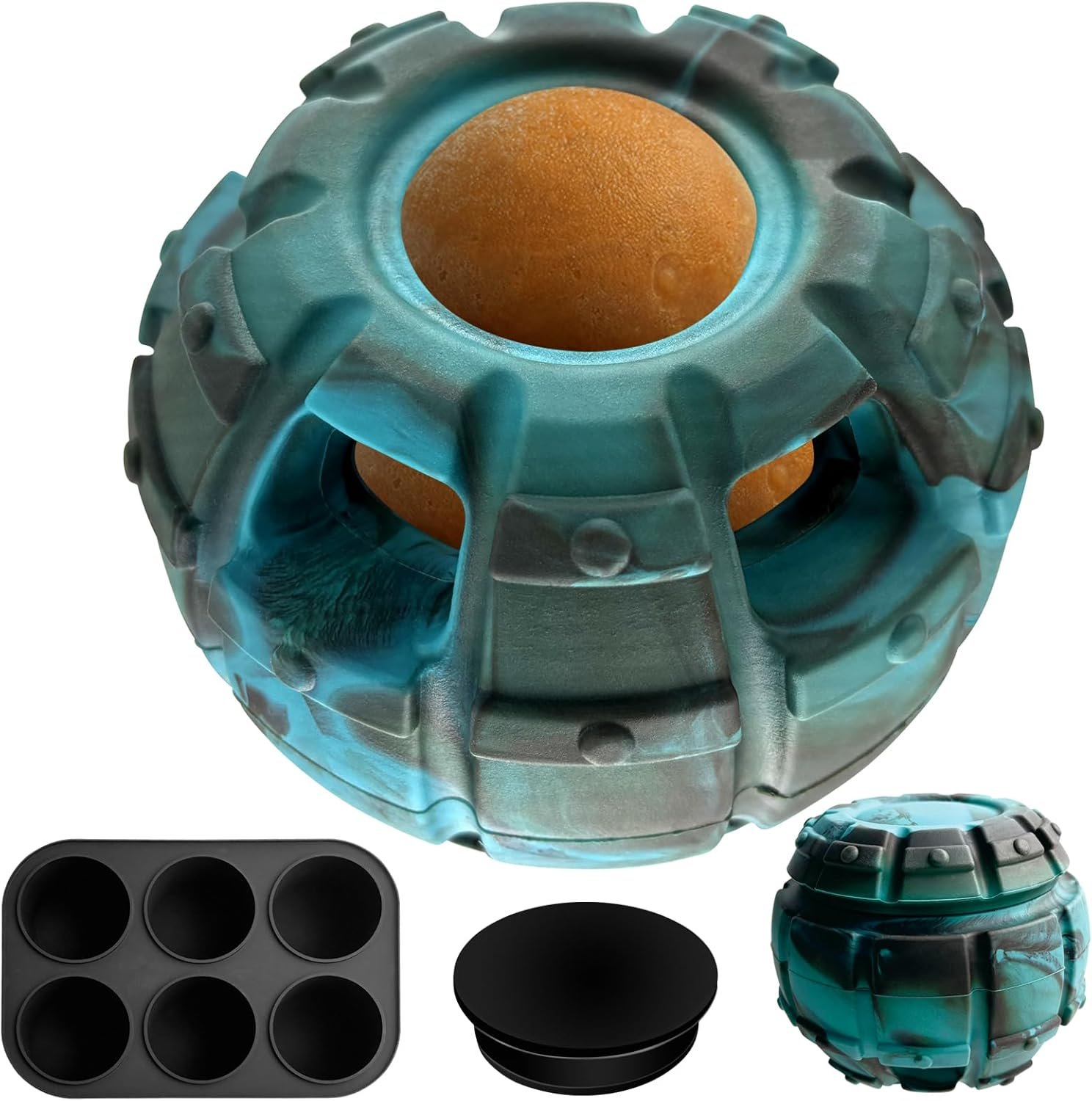 Yipetor Frozen Treat Dispensing Dog Toy – Large Chew Toy, Freezable Fillable Rubber, Reduces Anxiety, Easy to Clean, Interactive Puzzle (Large)