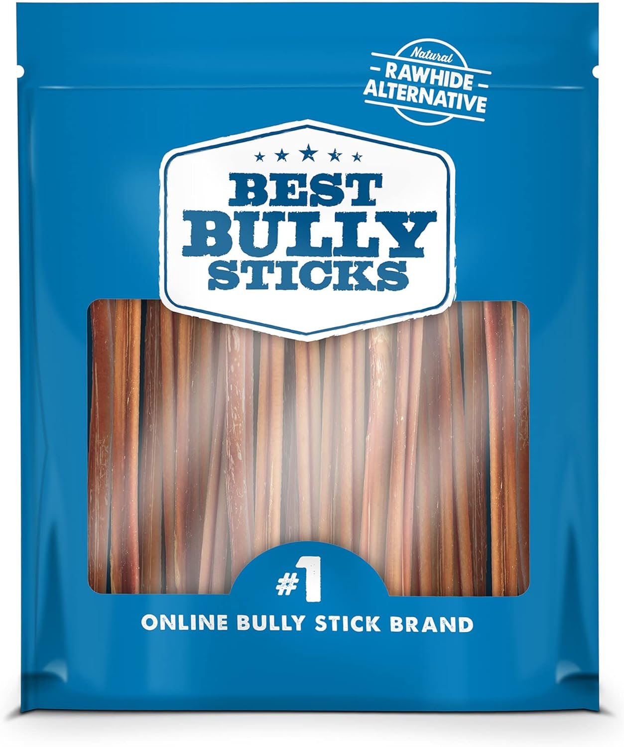 Best Bully Sticks 6 Inch Thin Bully Sticks – 24 Count (Pack of 1) – Natural, Easily Digestible, 100% Grass-Fed, Grain and Rawhide Free