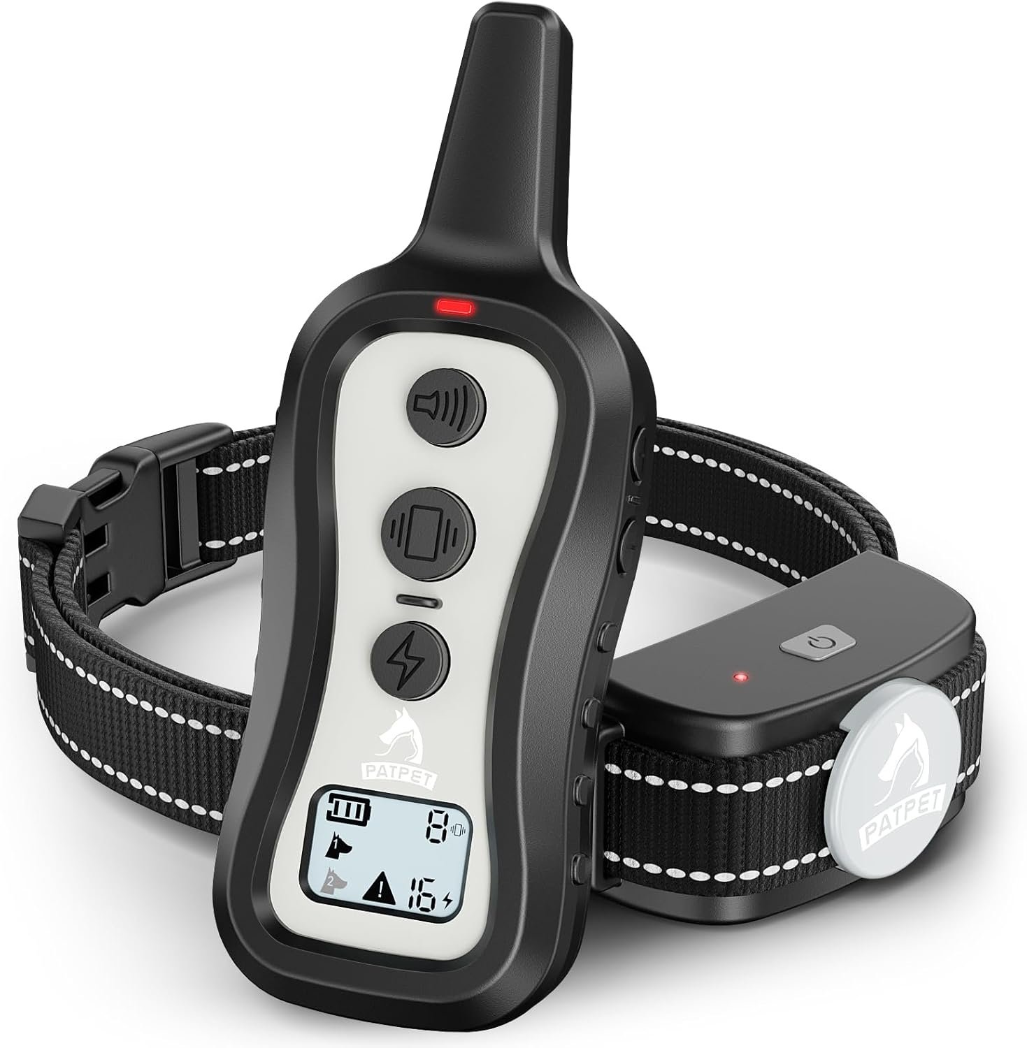 PATPET Dog Training Collar Shock Collar with Remote – 3 Training Modes, Beep, Vibration and Shock, Up to 1000 ft Remote Range, Rainproof for Small Medium Large Dogs