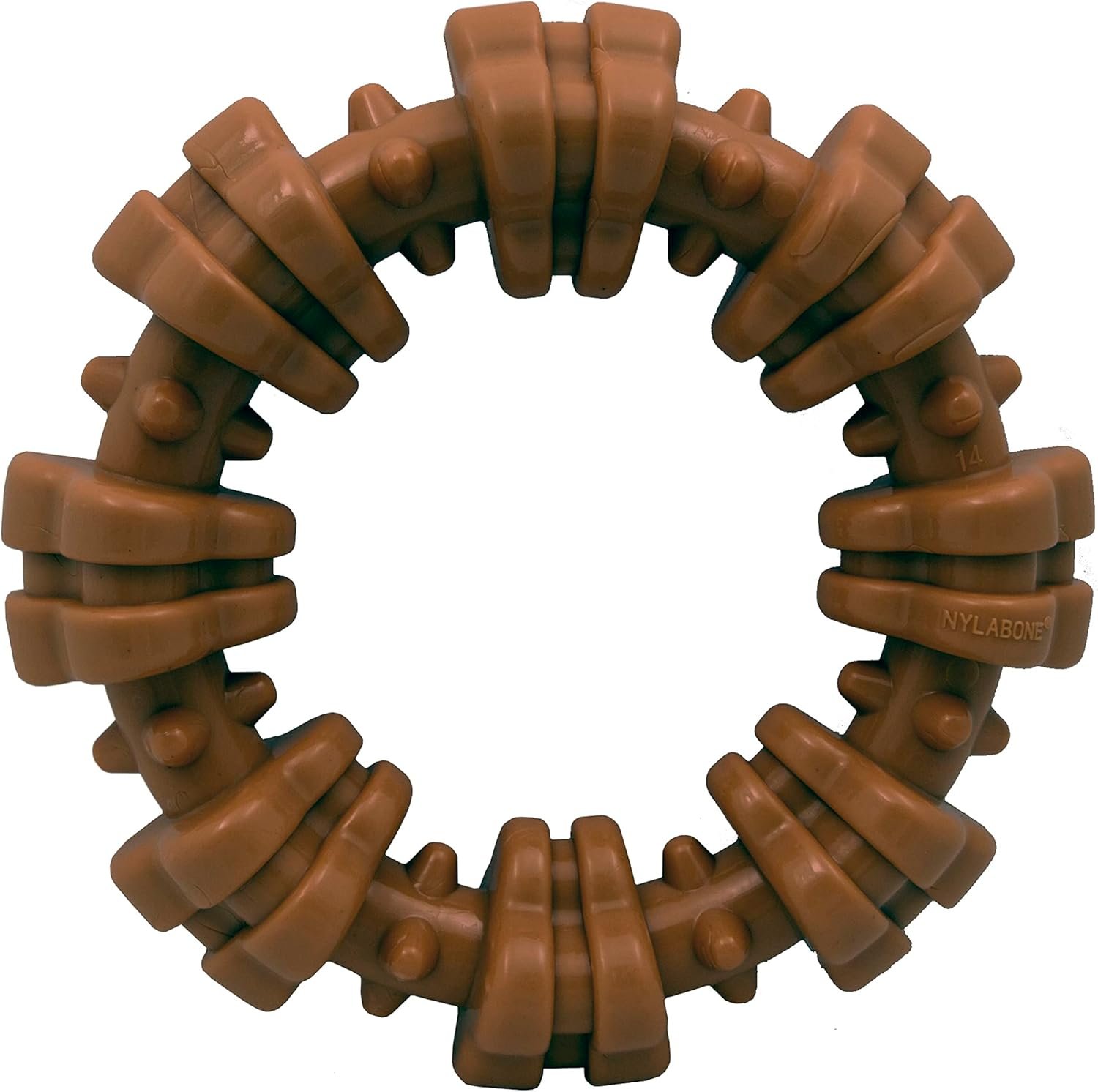 Nylabone Textured Ring Power Chew Toy for Large Dogs, Durable Dog Toys for Aggressive Chewers, Strong Dog Chew Bones To Keep Them Busy, Flavor Medley, X-Large – 50+ lbs, 1 Count