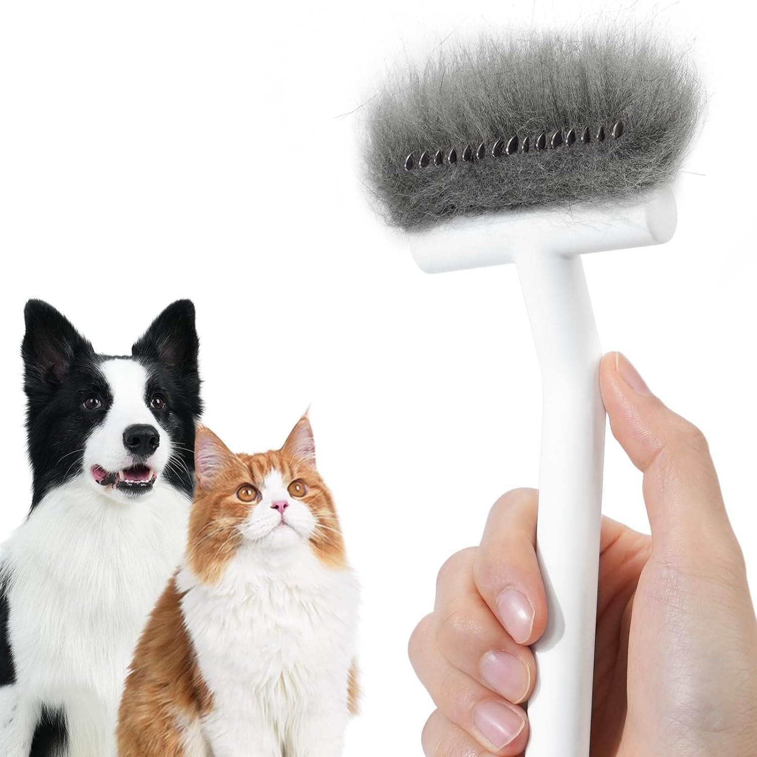 aumuca Undercoat Rake for Dogs & Cats – Deshedder & Grooming Brush – Dog Brush & Cat Brush for Long or Short Hair – Dematting Comb for Matted Fur, Kitten, Puppy, Rabbit, Horse