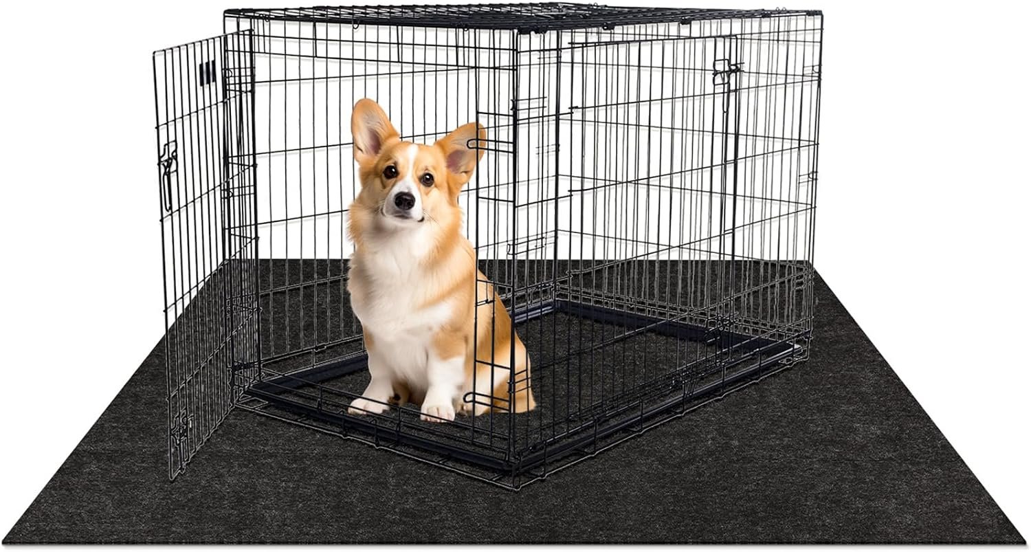 MODIGT Dog Crate Pad Liner for Kennel Training, 59″×48″ Under Pet Cage Mat Absorbs,Waterproof,Non-Slip,Washable Puppy Pee Pad to Protect Floors