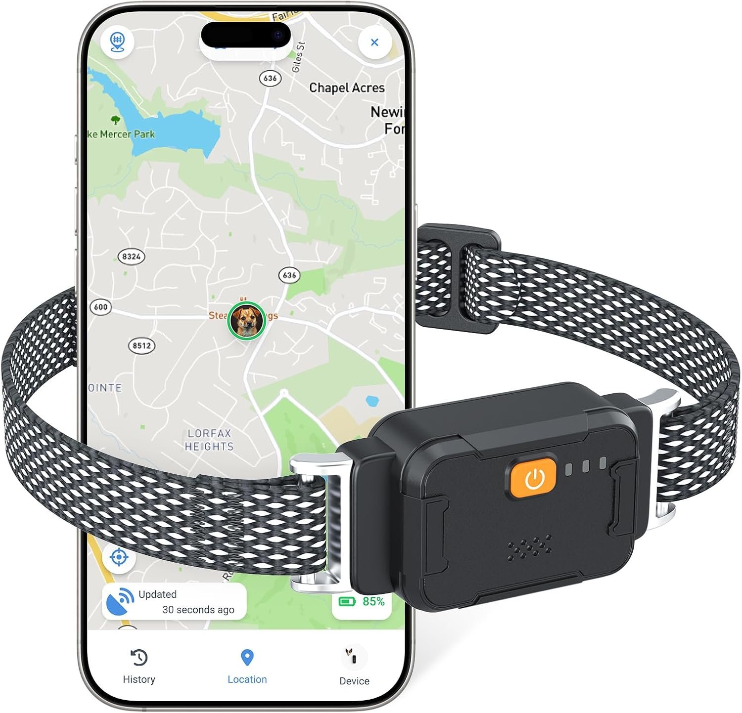 AOZOOM Electric Dog Fence, Wireless Virtual Fence Dog Collar, Smart GPS Dog Collar, GPS Pet Tracker with App-Supported, Custom Irregular Fences, Pet Locator-Black
