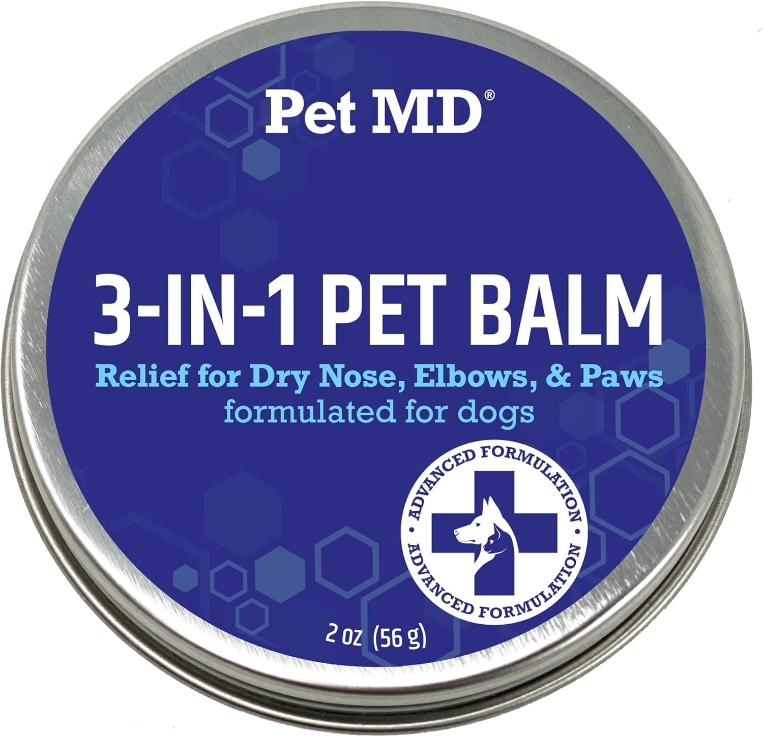 Pet MD Dog Paw Balm – 3-in-1 Paw, Nose/Snout, & Elbow Moisturizer & Paw Protectors for Dogs – 2 oz Paw Wax with Shea Butter, Coconut Oil, & Beeswax