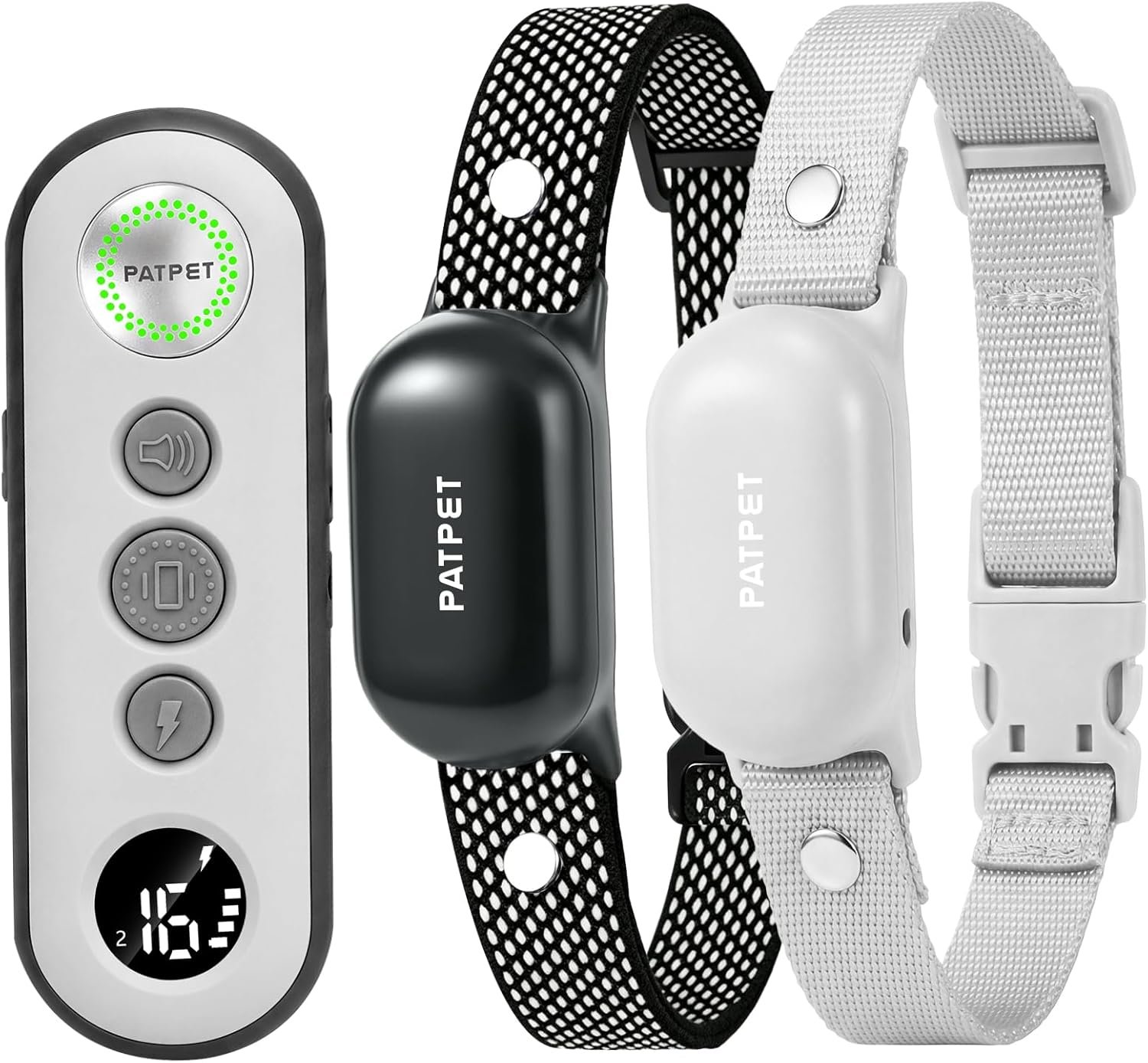 PATPET Shock Collar for Dogs(10-120lbs), 4000ft Rechargeable IPX7 Waterproof Training Collar with Remote for 2 Dogs- Electric Dog Collar for Small Medium Large Dogs 2 Packs