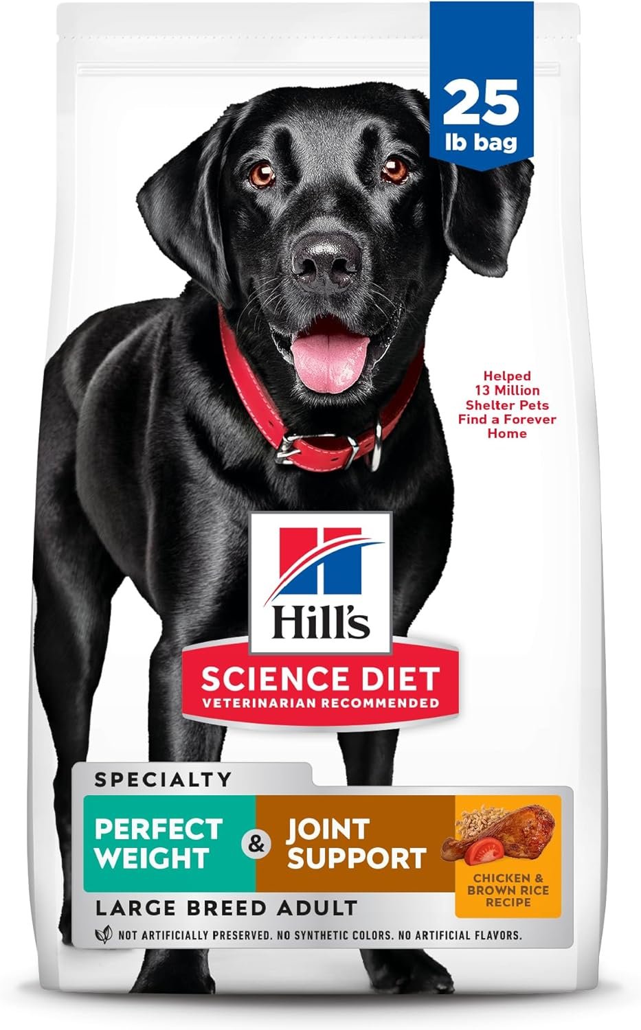 Hill’s Science Diet Adult Perfect Weight & Joint Support Large Breed Dry Dog Food, Chicken, 25 lb. Bag
