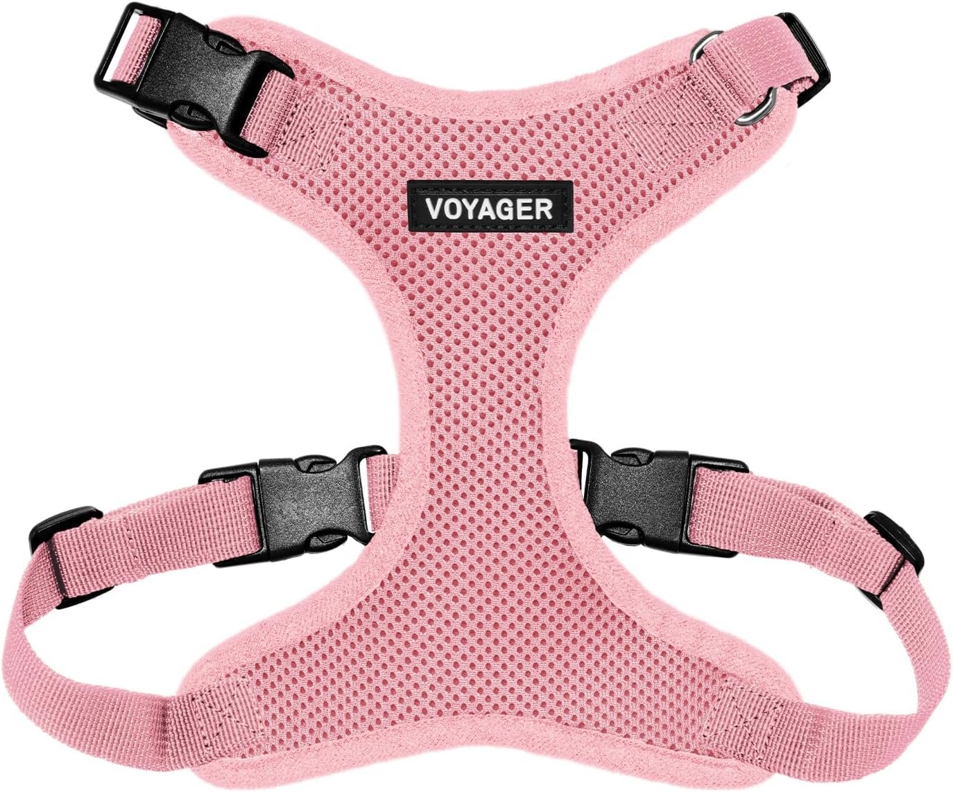 Voyager Step-in Pet Harness – All Weather Mesh, Adjustable Step in Harness for Cats and Dogs by Best Pet Supplies – Pink, S