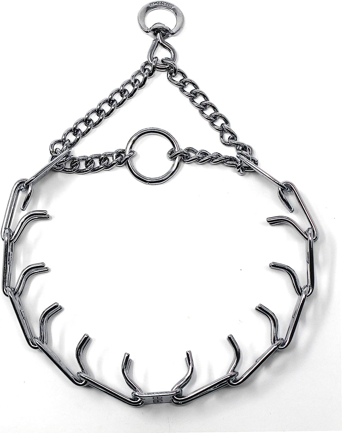 Herm Sprenger Prong Dog Training Collar – 16″ Long with 2.25mm Gauge (for Dogs up to 40lbs) – Fits 13″ Neck, Extendable to 19″ Neck with Additional Prong Links – Chrome Plated Steel, Made in Germany