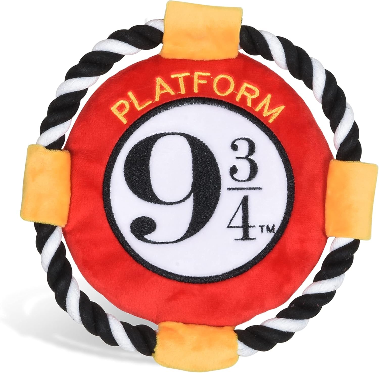 Harry Potter 9 3/4 Platform Frisbee Pet Toy in Themed Design – Plush Rope Dog Toys for Pets – Accessories for Hogwarts Houses