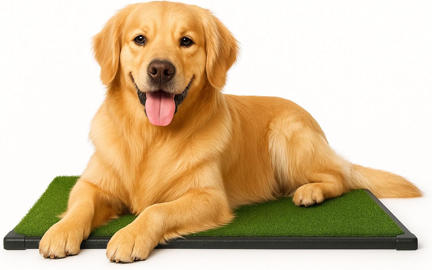 PETMAKER Artificial Grass Puppy Pee Pad for Dogs and Small Pets with Tray – 20×30 inches Washable 3-Layer Reusable Indoor Dog Potty Grass Training Pad, Easy Clean Pet Housebreaking Potty Solution