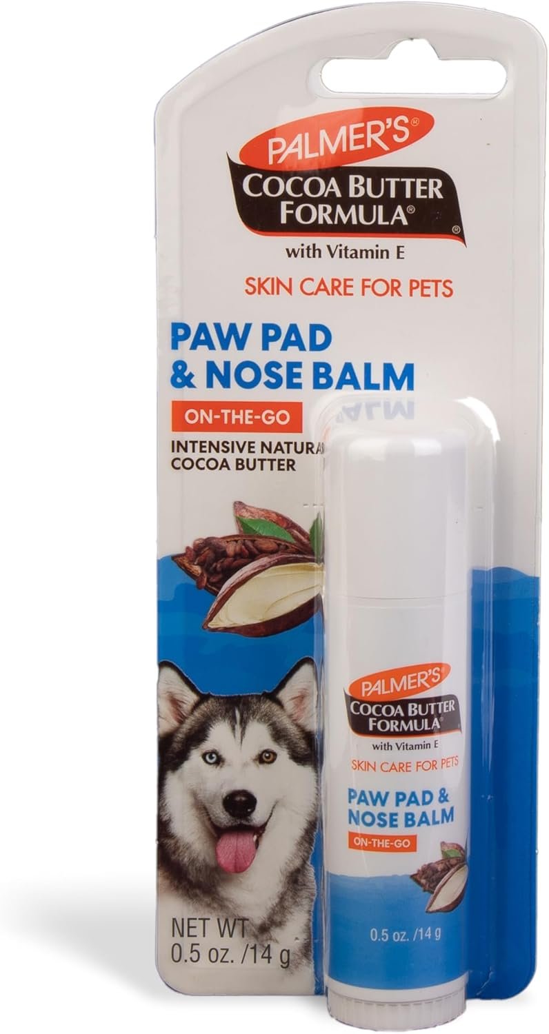Palmer’s for Pets Cocoa Butter Paw Pad and Nose Balm Swivel Stick, Fragrance Free – Moisturizing Dog Balm with Vitamin E, Peppermint Oil, Shea Butter, Rough or Dry Pads, 0.5 oz