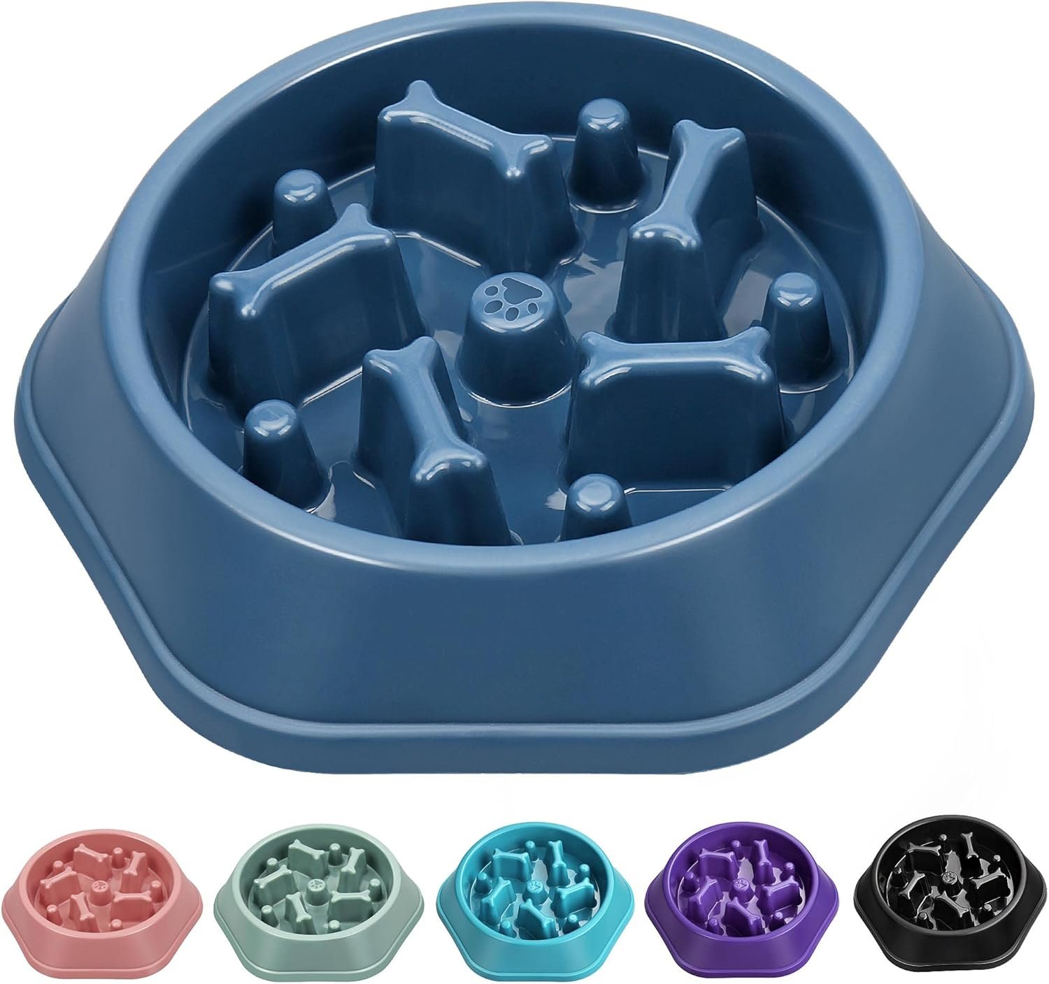 UPSKY Slow Feeder Dog Bowl Anti-Chocking Slower Feeding Pet Puzzle Bowls, Interactive Bloat Stop Dog Food Dishes Non-Slide Dogs Lick Treat for Small Medium