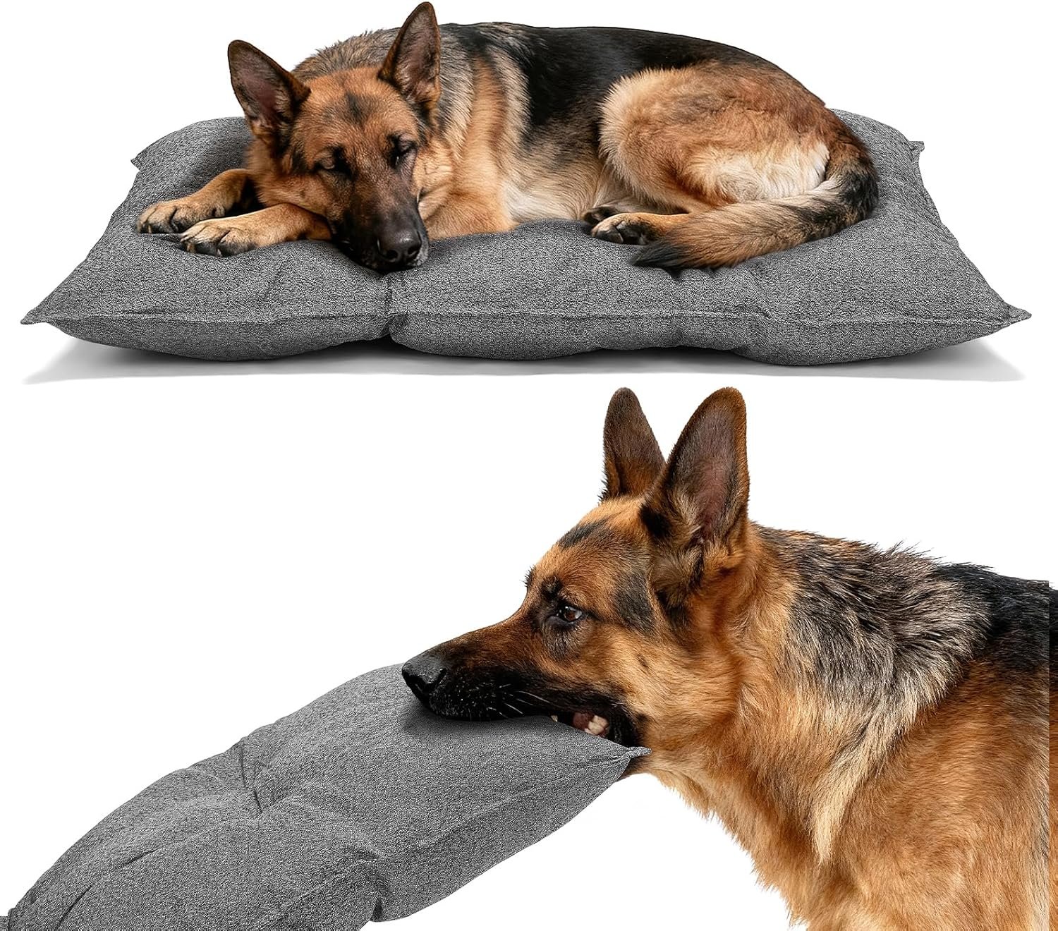 Veehoo Indestructible Dog Bed for Crate, Chew Proof Dog Crate Pad with Reinforced Corners, Large Washable Chew Resistant Pet Mat for Kennel, 35″ x 22″
