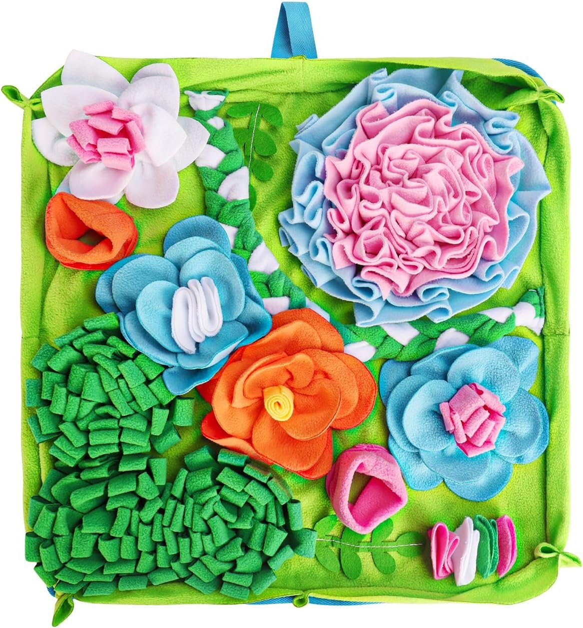 Snuffle Mat for Dogs, Slow Feeding Game Interactive Puzzle Dog Food Mat,Encourage Natural Foraging Skill-Dog Snuffle Mat 19.7”x19.7”Easy to Clean, Durable