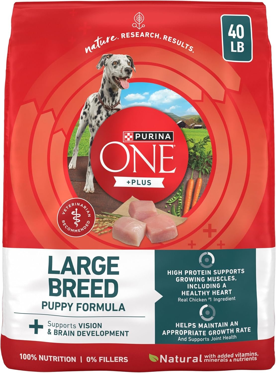 Purina ONE Plus Large Breed Puppy Food Dry Formula – 40 lb. Bag