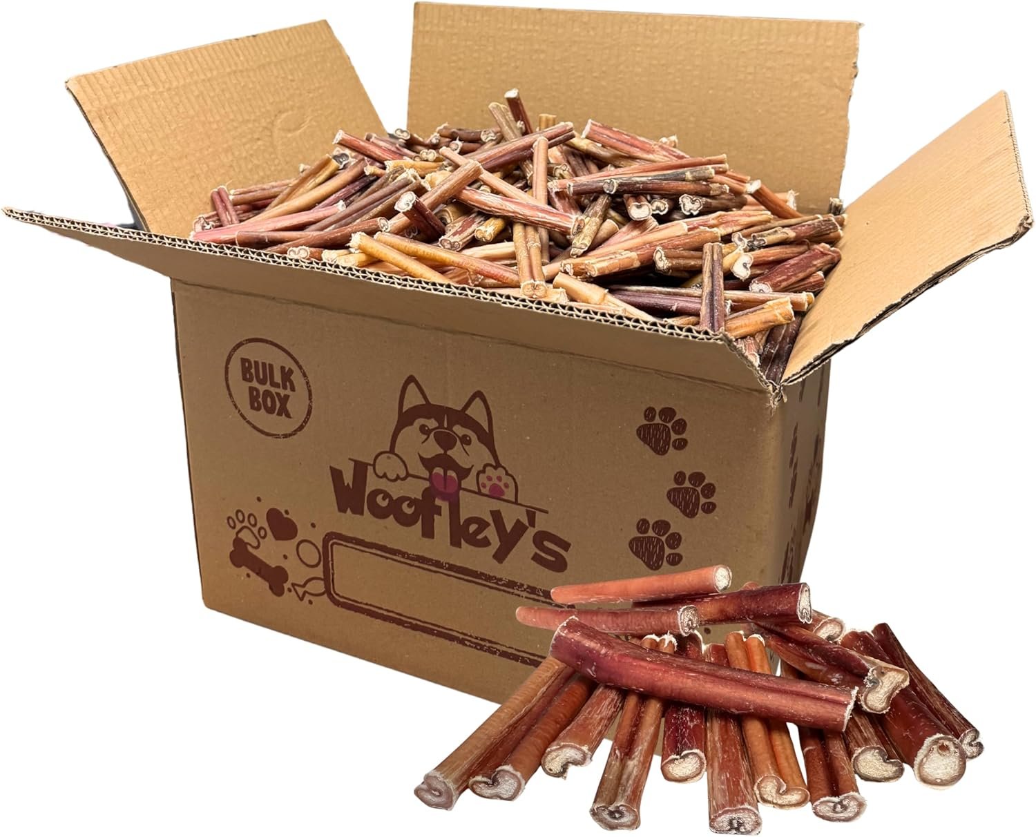 Woofley’s 4-5″ Bulk Bully Sticks – (50 Count) – Bully Sticks for Dogs – Long Lasting Dog Chews