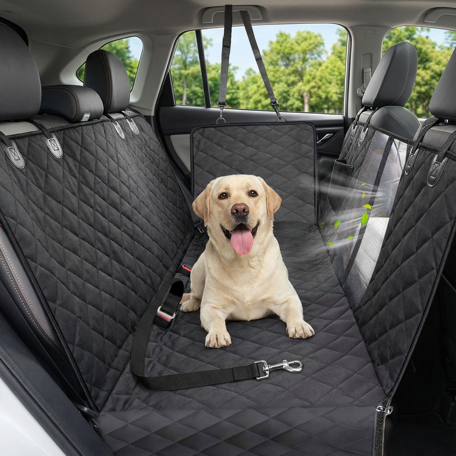 Dog Car Seat Cover, 600D Heavy Dute Durable Car Seat Cover for Dogs Pets, 100% Waterproof Scratch Proof Nonslip Dog Hammock for Cars, Seat Covers Protector with SeatBelt for Pet Sedan SUV Trucks