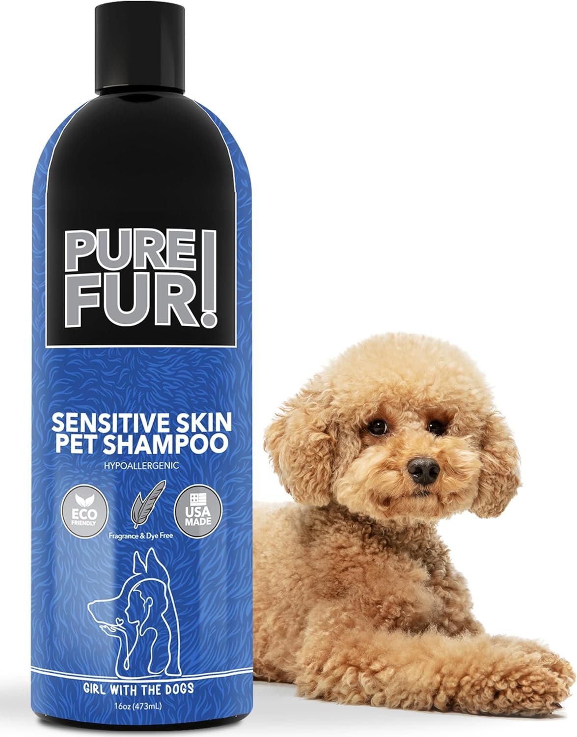 Pure Fur! by Girl With The Dogs – Made in USA – Sensitive Skin Pet Shampoo, 16 oz
