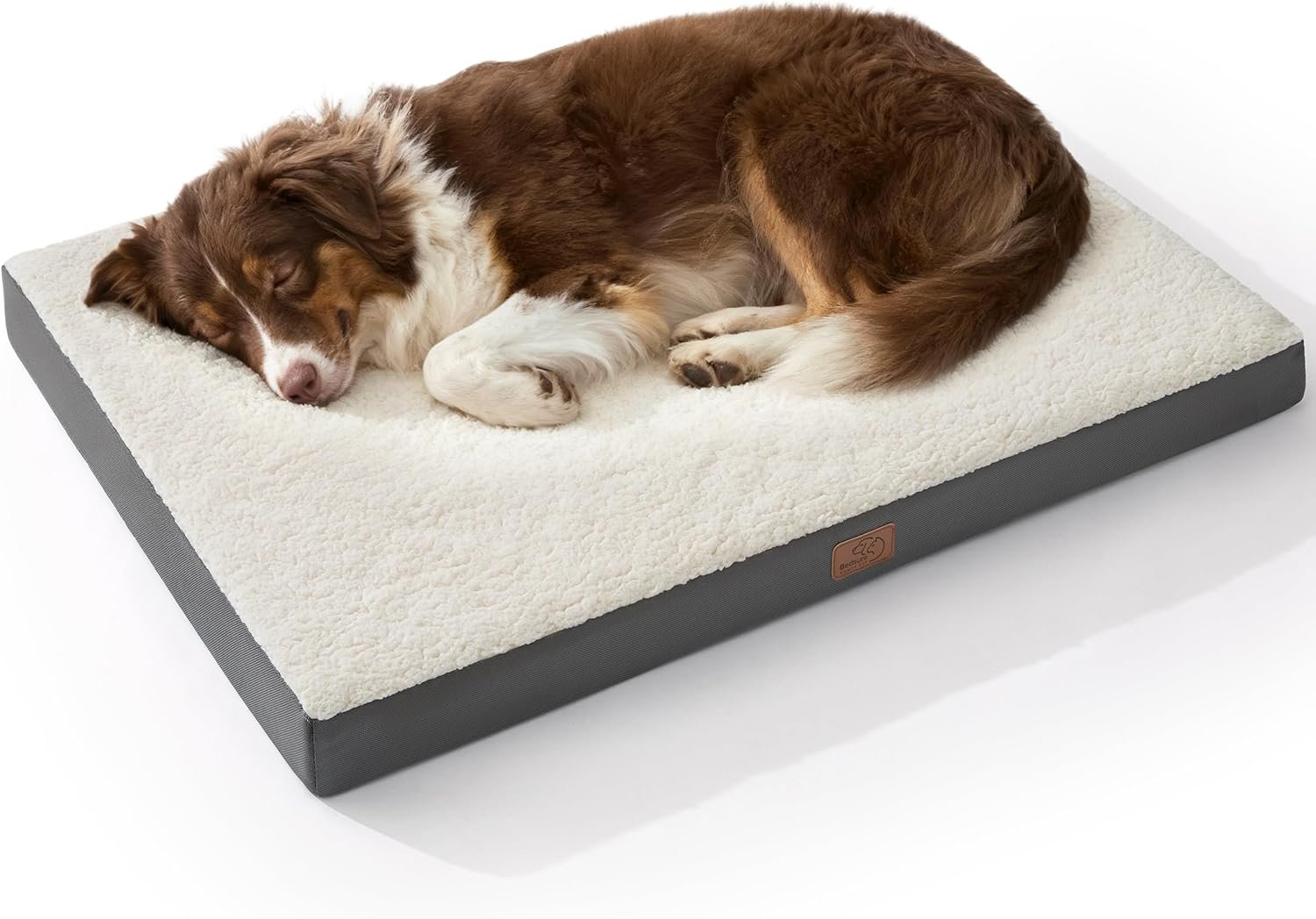 Bedsure Dog Beds Large Sized Dog – Comfy Flat Pet Beds with Removable Washable Cover, Orthopedic Egg Crate Foam Puppy Mat, Suitable for Pet Up to 65 lbs