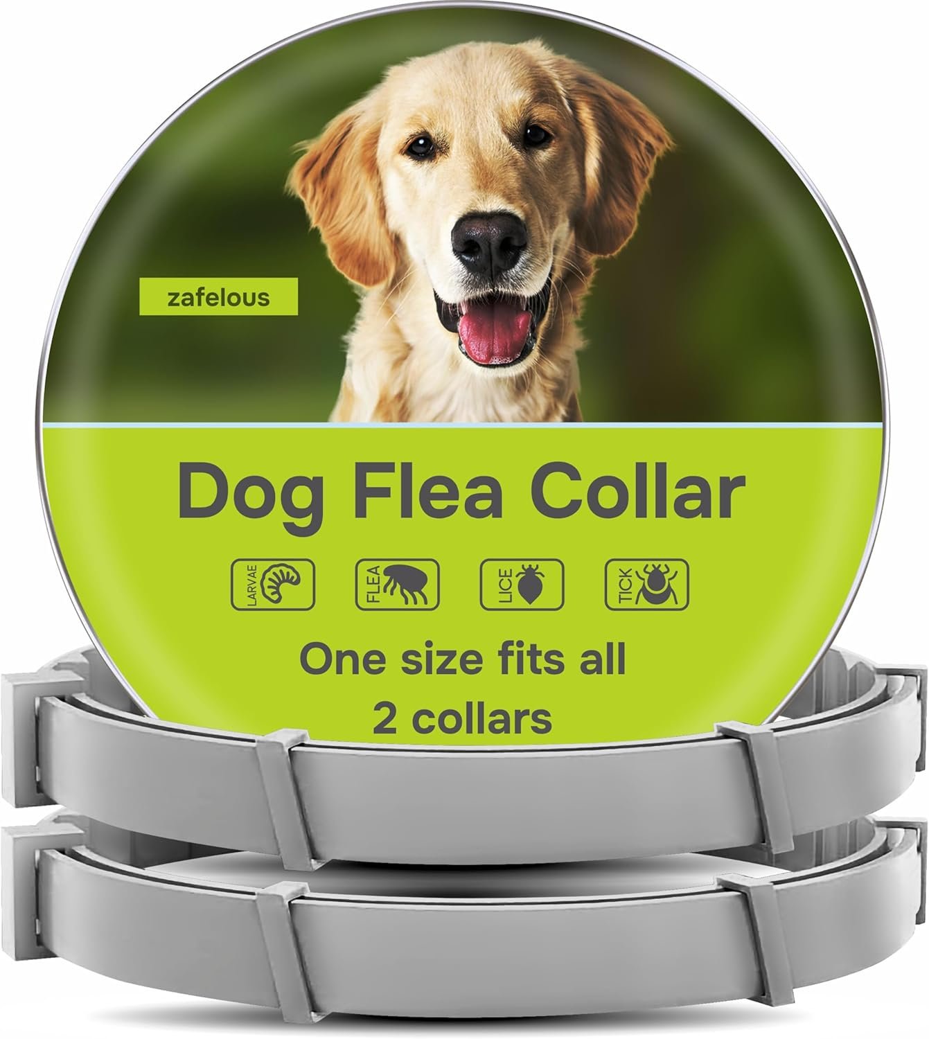Flea and Tick Prevention for Dogs – Flea Collar – 2 Count – Adjustable