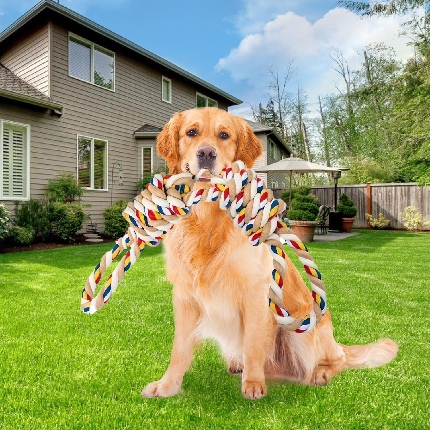 Heavy Duty Dog Rope Toys for Aggressive Chewers, Tough Tug of War Dog Toys for Large, Medium & Small Dogs