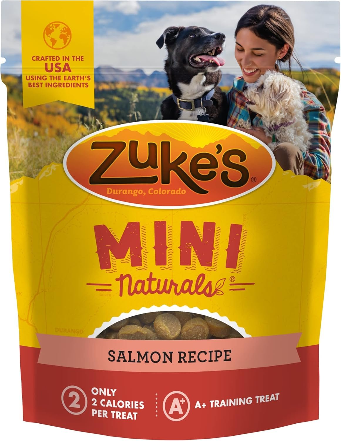 Zuke’s Mini Naturals Dog Training Treats for Dogs of All Sizes, Pet Treats made with Real Salmon, 16 oz. Resealable Pouch – 16 oz. Bag